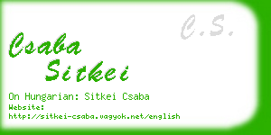 csaba sitkei business card